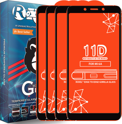 Roxel Edge To Edge Tempered Glass for Mi Redmi 6A(Pack of 4)
