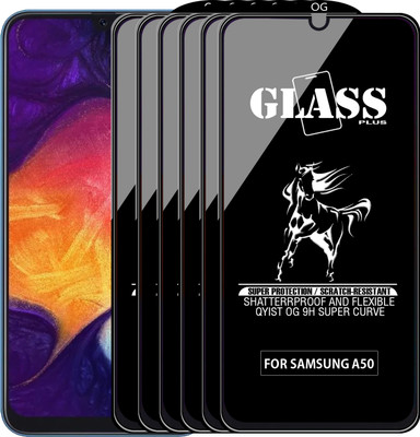 Qyist Edge To Edge Tempered Glass for SAMSUNG GALAXY A50(Pack of 6)