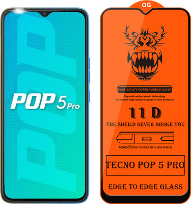 Forego Edge To Edge Tempered Glass for Tecno Pop 5 Pro(Pack of 1)