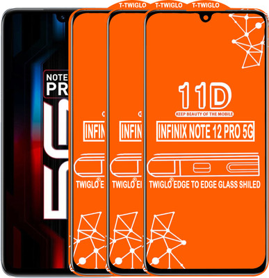 TWIGLO Edge To Edge Tempered Glass for INFINIX NOTE 12 PRO 5G(Pack of 3)
