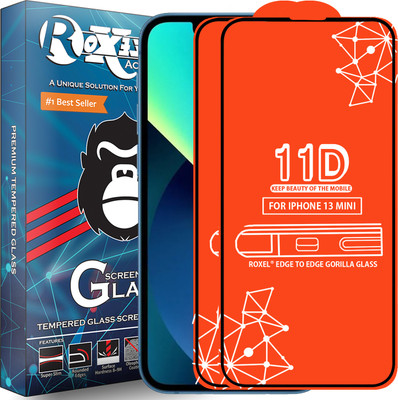 Roxel Edge To Edge Tempered Glass for Iphone 13 Mini(Pack of 2)