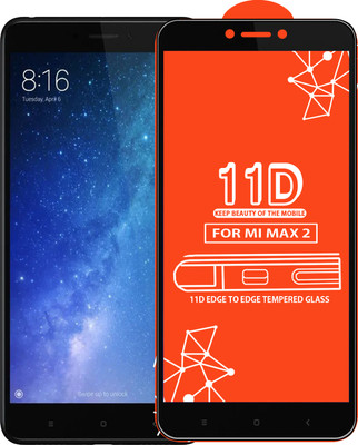 Qyist Edge To Edge Tempered Glass for Mi Max 2(Pack of 1)