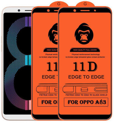 1DOLLAR Edge To Edge Tempered Glass for Oppo A83-11D Glass (Packof 2)(Pack of 2)
