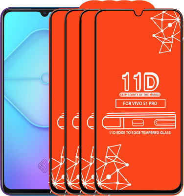Roxel Edge To Edge Tempered Glass for Vivo S1 Pro(Pack of 4)
