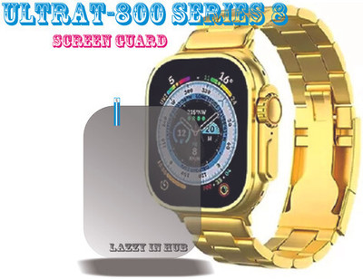 Aleena Edge To Edge Tempered Glass for UltraT-800 Series 8 NFC Bluetooth Call Fitness Bracelet with fast charging K1 Smartwatch 8371(Pack of 1)