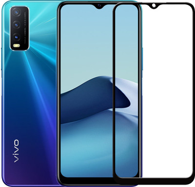 SEVEN7STAR Edge To Edge Tempered Glass for VIVO Y20 2021(Pack of 1)