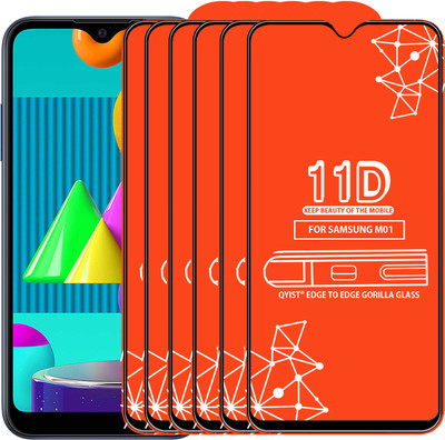 Qyist Edge To Edge Tempered Glass for Samsung Galaxy M01(Pack of 6)
