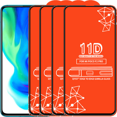 Qyist Edge To Edge Tempered Glass for Mi Poco F2 Pro(Pack of 4)