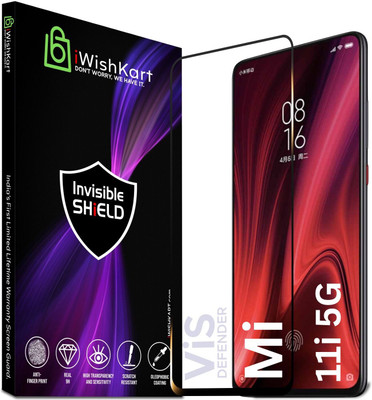 iWishKart Edge To Edge Tempered Glass for MI 11i, Xiaomi MI 11i, Xiaomi MI 11i 5G, Premium Military grade Edge to Edge Premium gorilla temper black glass screenguard with Self Installation Guide - Wet & Dry wipes, Dust Absorber [With Warranty] mobile ka gilas cover(Pack of 1)