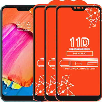 Qyist Edge To Edge Tempered Glass for Mi Redmi 6 pro(Pack of 3)