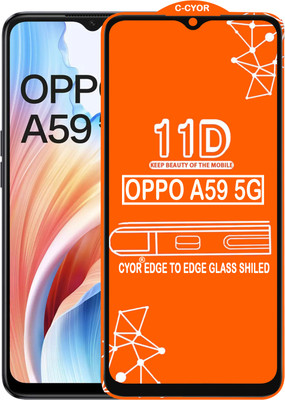 CYOR Edge To Edge Tempered Glass for OPPO A59 5G(Pack of 1)