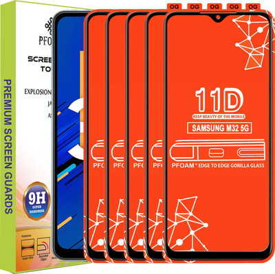 PFOAM Edge To Edge Tempered Glass for SAMSUNG GALAXY M32 5G(Pack of 5)