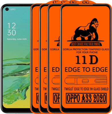 TWIGLO Edge To Edge Tempered Glass for OPPO A33 2020(Pack of 4)