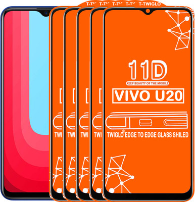 TWIGLO Edge To Edge Tempered Glass for VIVO U20(Pack of 5)