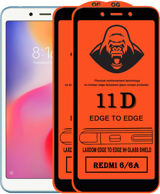 Laxdom Edge To Edge Tempered Glass for Mi Redmi 6(Pack of 2)