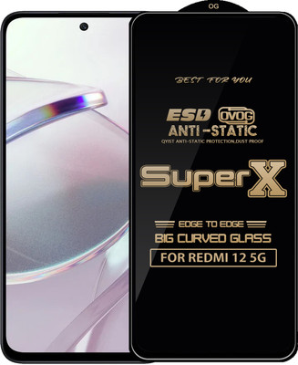 Qyist Edge To Edge Tempered Glass for REDMI 12 5G(Pack of 1)