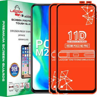 Laxdom Edge To Edge Tempered Glass for POCO M2 PRO(Pack of 2)