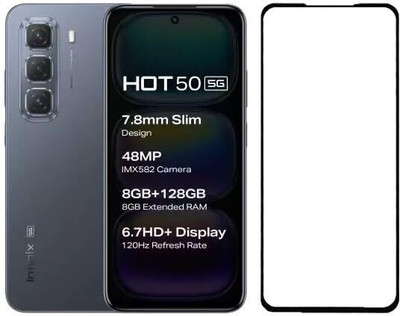 Flipkart SmartBuy Edge To Edge Tempered Glass for Infinix HOT 50 5G(Pack of 1)