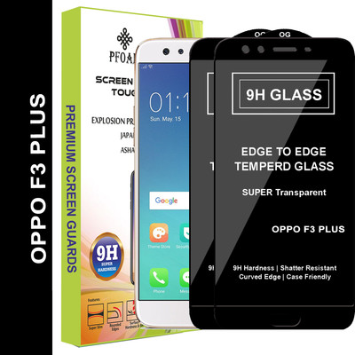 PFOAM Edge To Edge Tempered Glass for OPPO F3 PLUS(Pack of 2)