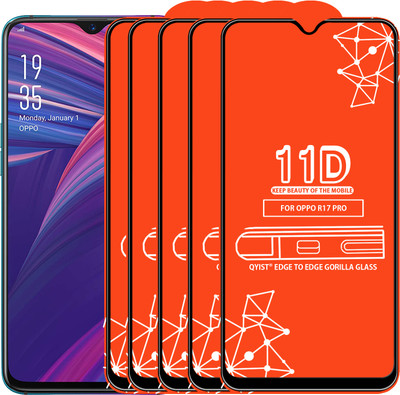 Qyist Edge To Edge Tempered Glass for Oppo R17 Pro(Pack of 5)