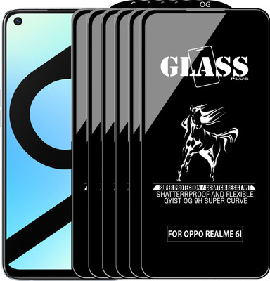 Qyist Edge To Edge Tempered Glass for REALME 6I(Pack of 6)