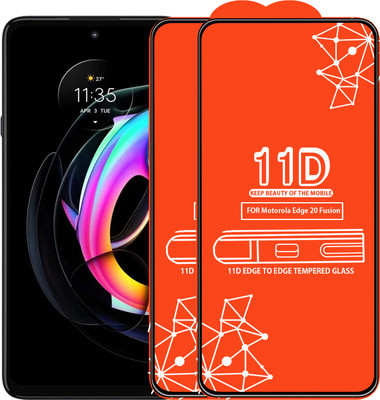 Roxel Edge To Edge Tempered Glass for Motorola Edge 20 Fusion(Pack of 2)