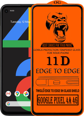 TWIGLO Edge To Edge Tempered Glass for GOOGLE PIXEL 4A 4G(Pack of 1)