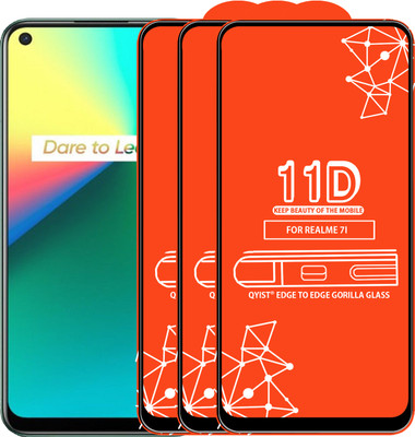 Qyist Edge To Edge Tempered Glass for Realme 7I(Pack of 3)