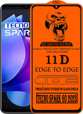 TWIGLO Edge To Edge Tempered Glass for TECNO SPARK GO 2023(Pack of 1)