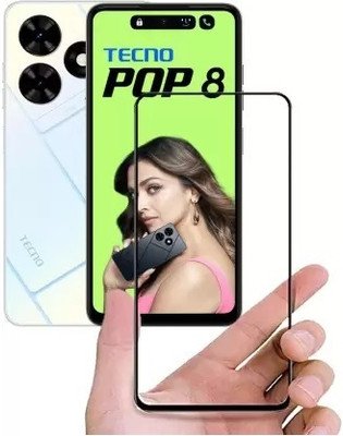 ROYALBASE Edge To Edge Tempered Glass for Tecno Pop 8(Pack of 1)