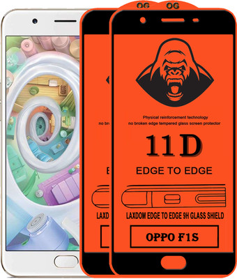 Laxdom Edge To Edge Tempered Glass for Oppo F1s(Pack of 2)