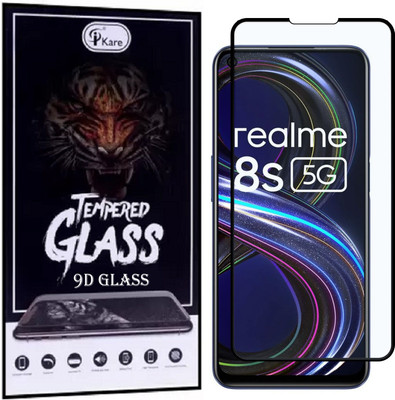 iKare Edge To Edge Tempered Glass for Realme 8s(Pack of 1)