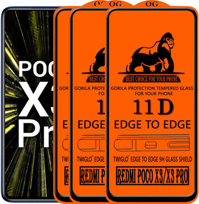 TWIGLO Edge To Edge Tempered Glass for POCO X3 PRO(Pack of 3)