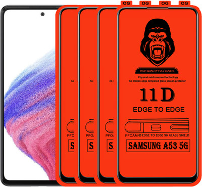 Laxdom Edge To Edge Tempered Glass for SAMSUNG GALAXY A53 5G(Pack of 4)