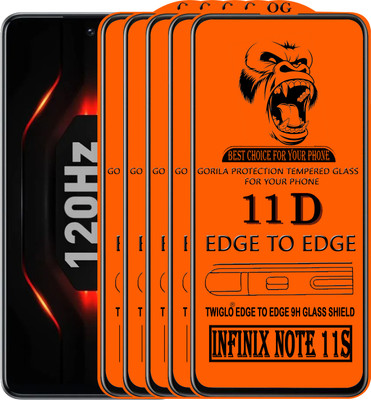 TWIGLO Edge To Edge Tempered Glass for INFINIX NOTE 11S(Pack of 5)