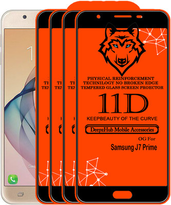 DeepzHub Edge To Edge Tempered Glass for Samsung Galaxy J7 Prime(Pack of 4)
