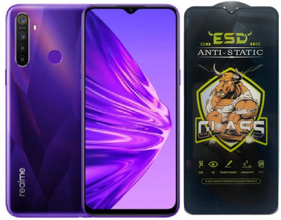 TELESHIELD Edge To Edge Tempered Glass for Realme 5s, ESD Glass, ESD Protector, Edge to Edge, Screen Protector(Pack of 1)
