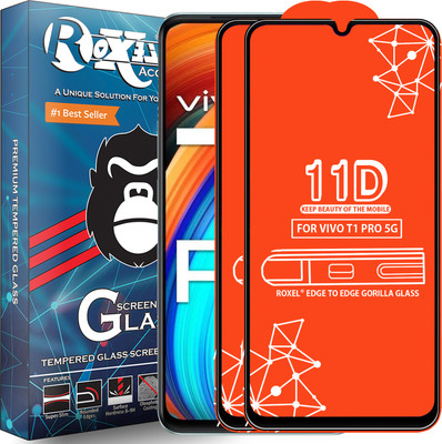 Roxel Edge To Edge Tempered Glass for Vivo T1 Pro 5G(Pack of 2)