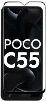 O2MG Edge To Edge Tempered Glass for POCO C55(Pack of 1)
