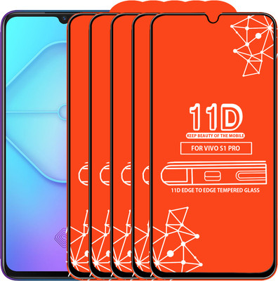 Roxel Edge To Edge Tempered Glass for Vivo S1 Pro(Pack of 5)
