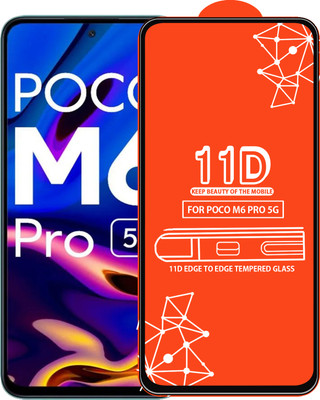 Roxel Edge To Edge Tempered Glass for Poco M6 Pro 5G(Pack of 1)