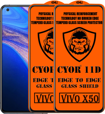 CYOR Edge To Edge Tempered Glass for VIVO X50(Pack of 2)