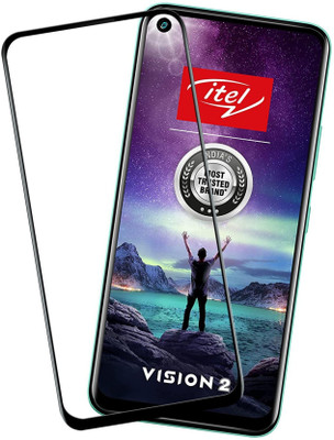 RCHJV Edge To Edge Tempered Glass for Itel Vision 2(Pack of 1)