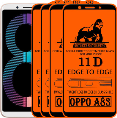 TWIGLO Edge To Edge Tempered Glass for Oppo A83(Pack of 4)
