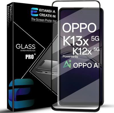 EITANSHA CREATION Edge To Edge Tempered Glass for OPPO K13X 5G, Oppo K13x, OPPO K12x 5G, OPPO K11x(Pack of 1)