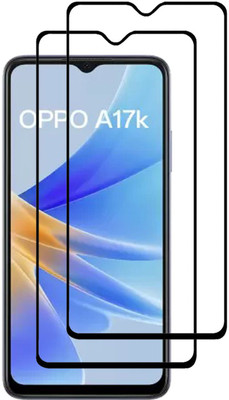 INFINITYWORLD Edge To Edge Tempered Glass for Oppo A17K(Pack of 2)