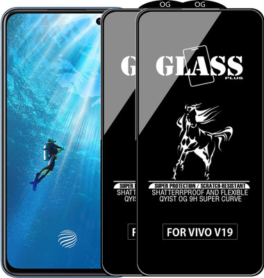 Qyist Edge To Edge Tempered Glass for VIVO V19(Pack of 2)