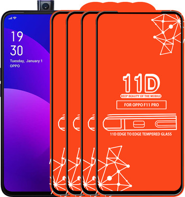 Roxel Edge To Edge Tempered Glass for Oppo F11 Pro(Pack of 4)