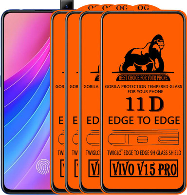 TWIGLO Edge To Edge Tempered Glass for VIVO V15 PRO(Pack of 4)