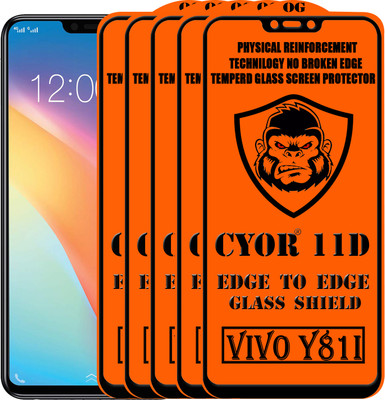 CYOR Edge To Edge Tempered Glass for VIVO Y81I(Pack of 5)